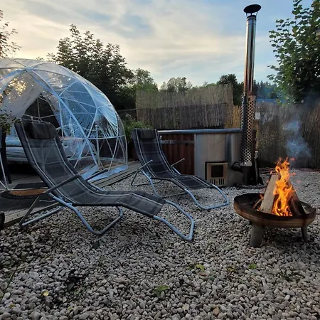Luxury tent Fichtel-bubble Gegen Aufpreis Mit Hot Tub Und Sauna Hohenberg an der Eger