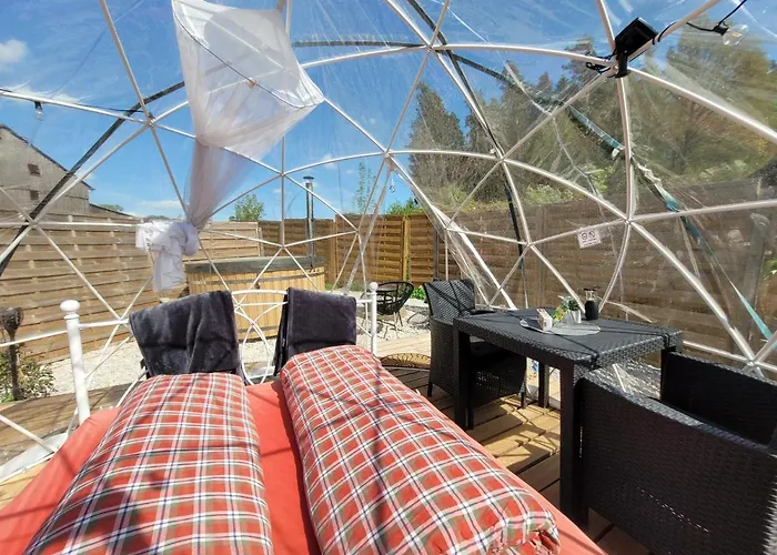 Fichtel-bubble Gegen Aufpreis Mit Hot Tub Und Sauna Campo de lujo Hohenberg an der Eger