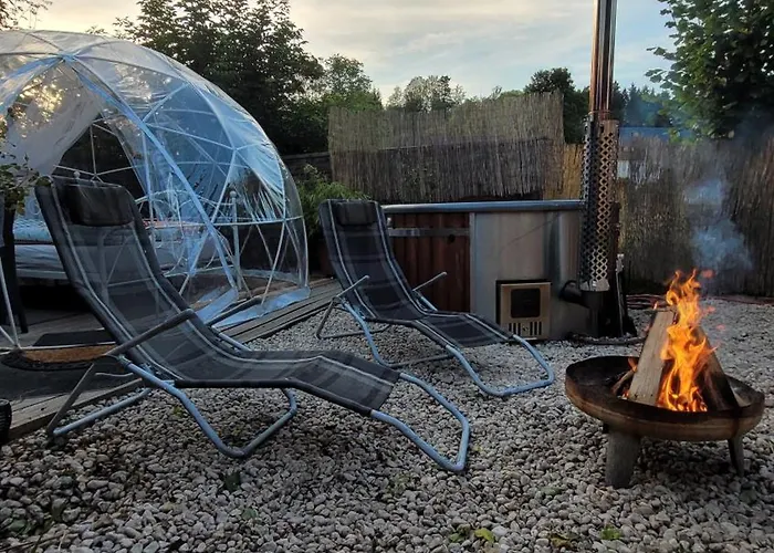 Campo de lujo Fichtel-bubble Gegen Aufpreis Mit Hot Tub Und Sauna Hohenberg an der Eger